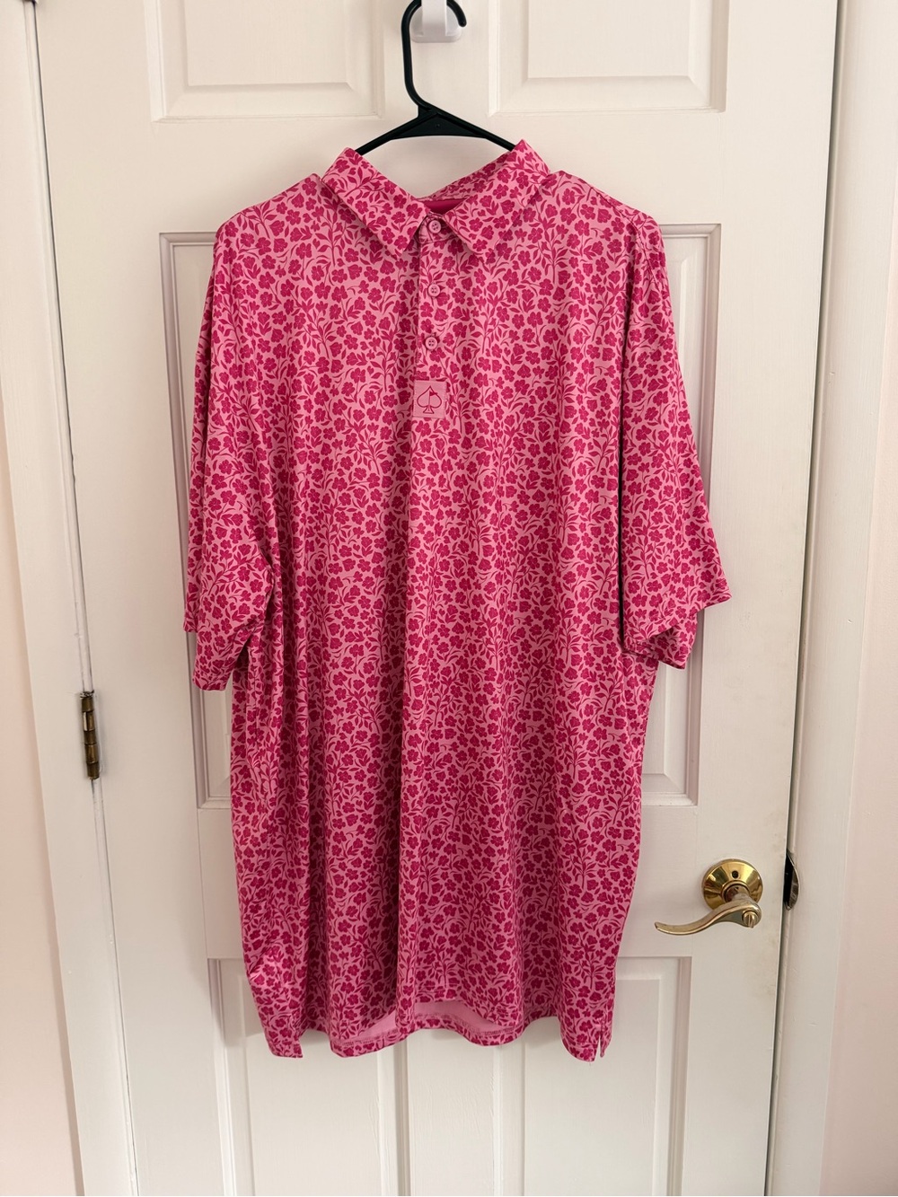 Men's Pink Micro-Pattern Polo Shirt